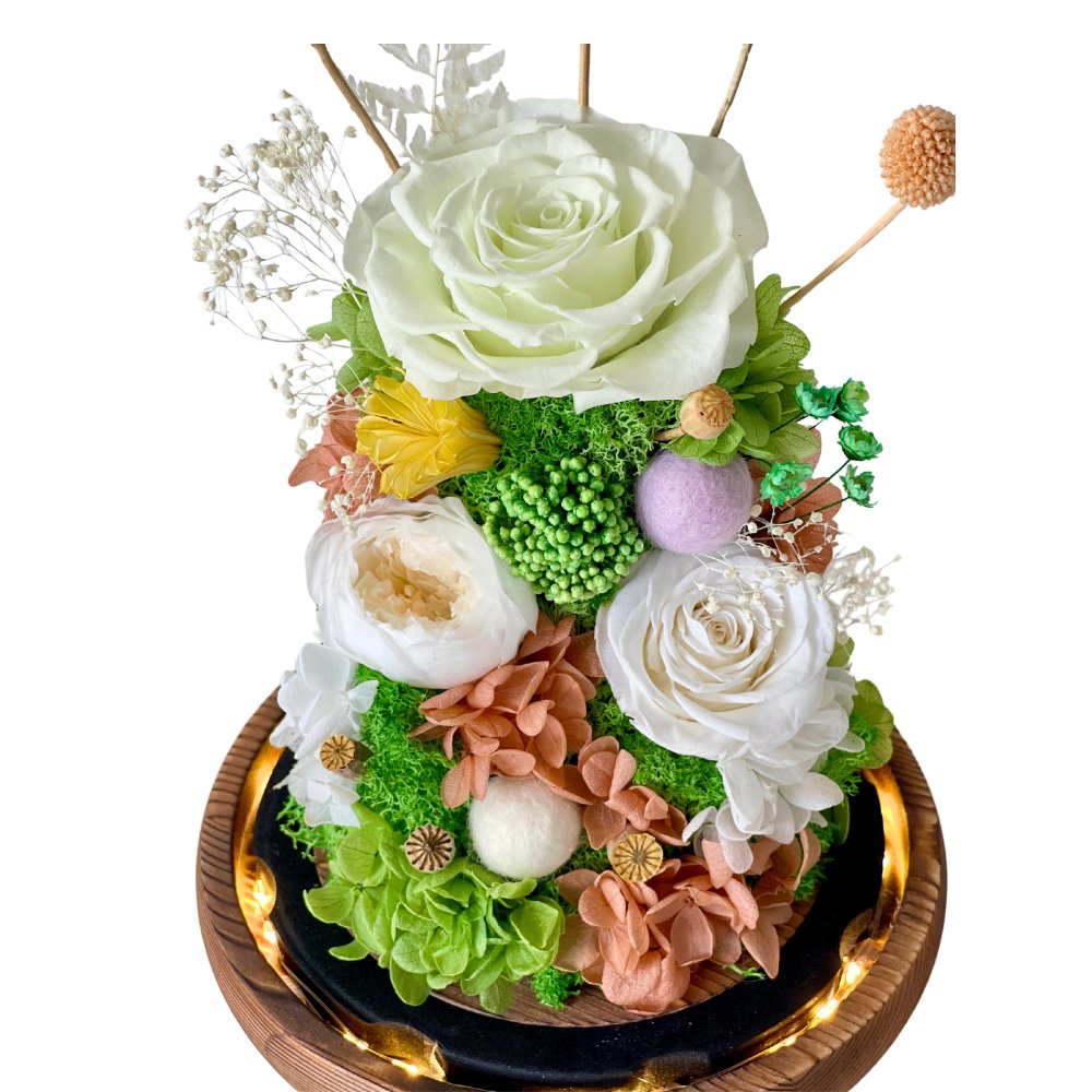 Hazelynn (With Gift Box) - Flower - Green - Preserved Flowers & Fresh Flower Florist Gift Store