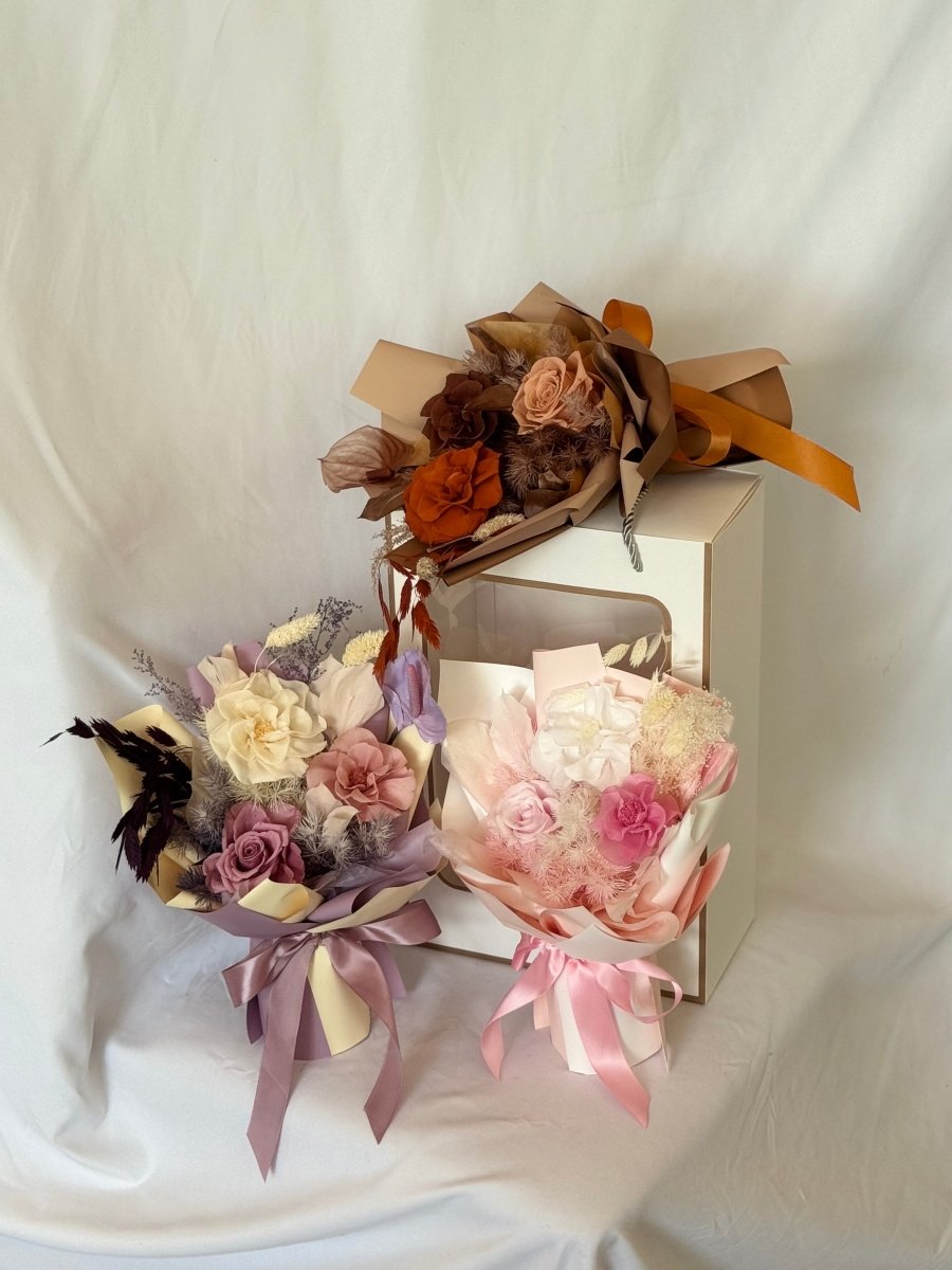 Isabella - Preserved Flower Bouquet - Moms Choice! - Flowers - Pink - Preserved Flowers & Fresh Flower Florist Gift Store