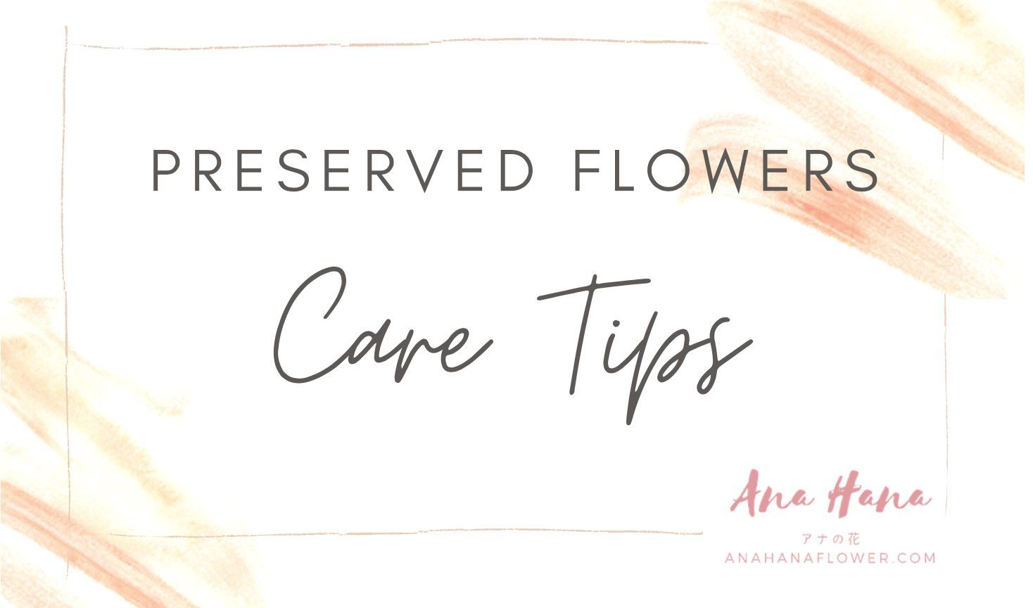 The Ultimate Guide: Caring for Your Preserved Flowers - Ana Hana Flower