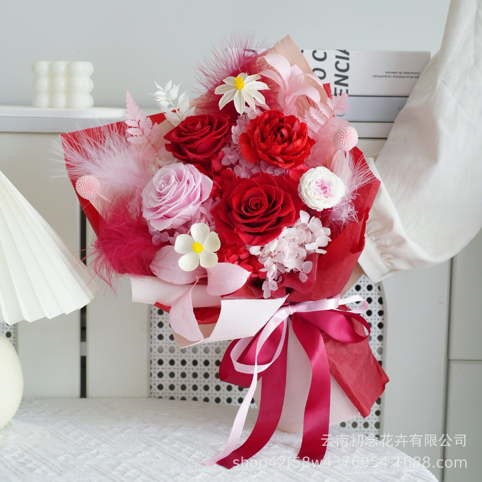 Love Reverie - Red Roses Preserved Flower Bouquet