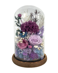 Carnation Bell Dome - Dark Purple (With Gift Box) - Flowers - Preserved Flowers & Fresh Flower Florist Gift Store