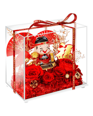 God of Wealth & Fortune Box Arrangement - Flowers - God of Fortune - Preserved Flowers & Fresh Flower Florist Gift Store