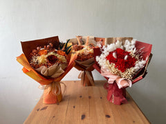 Kora - Valentine's Day Mixed Roses Preserved Bouquet - Flowers - marigold - Preserved Flowers & Fresh Flower Florist Gift Store