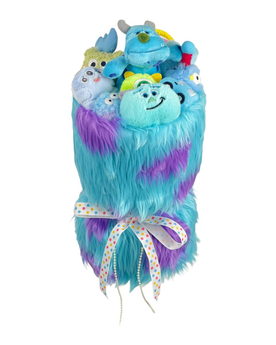 Monsters, Inc. in a Faux Fur - Fluffy Soft Toy Bouquet - Flowers - Preserved Flowers & Fresh Flower Florist Gift Store