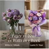 Yume (夢) - Pastel Preserved Flower Bouquet - Flowers - Purple - Preserved Flowers & Fresh Flower Florist Gift Store