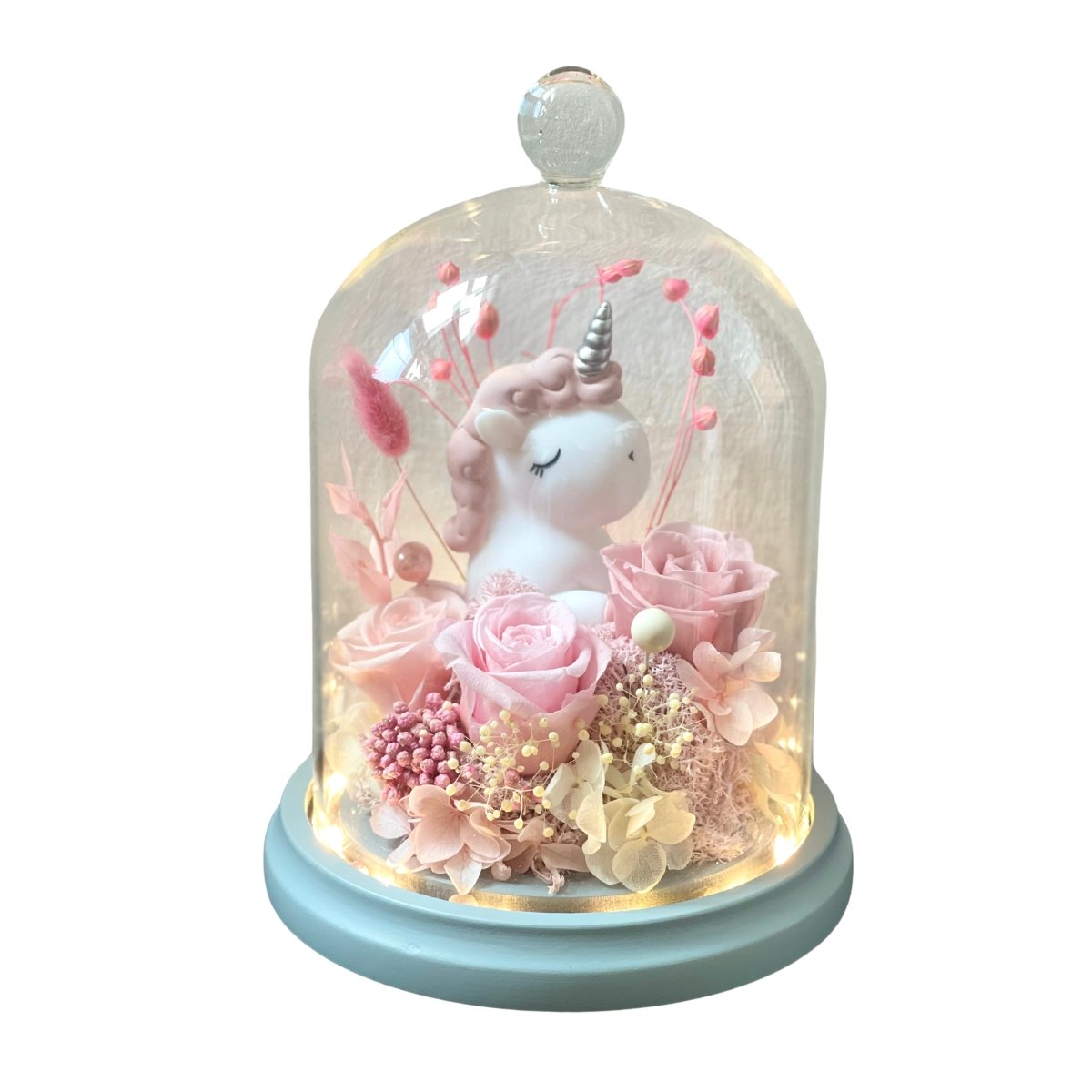 Unicorn Baby Love Dome - Pink - Flower - Preserved Flowers & Fresh Flower Florist Gift Store