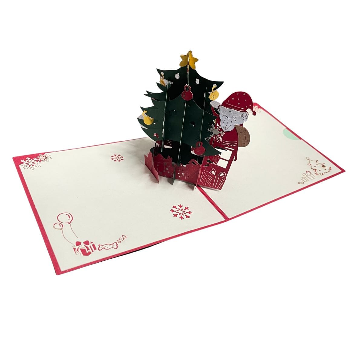 Santa Christmas Tree Christmas 3D Pop Up Card Add Ons Flower Delivery Singapore