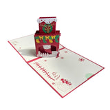 Christmas 3D Pop Up Card - Add Ons - Chimney - Preserved Flowers & Fresh Flower Florist Gift Store