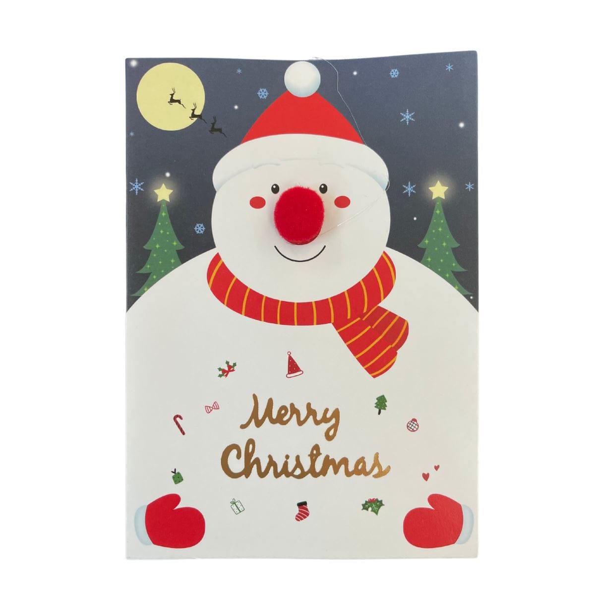 Christmas Card Red Nose (6 Designs) - Add Ons - Giant Snowman - Preserved Flowers & Fresh Flower Florist Gift Store