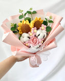 Emiko - Handmade Crochet Flower Bouquet, Pink - Flower - Upsize - Preserved Flowers & Fresh Flower Florist Gift Store