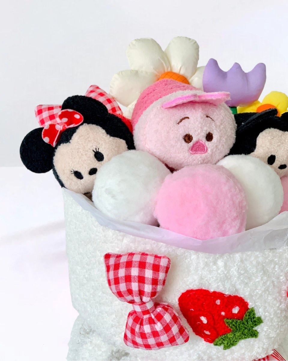 Fluffy Soft Toy Knit Bouquet - Mickey Tsum Tsum - Flower - Preserved Flowers & Fresh Flower Florist Gift Store