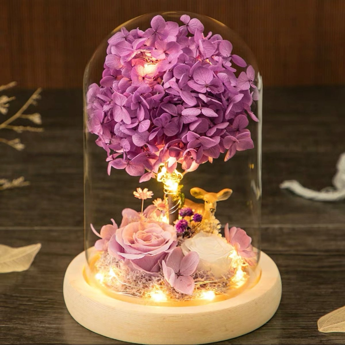 Hydarium Dome - Flower - Tiffany Blue あじさい - Preserved Flowers & Fresh Flower Florist Gift Store