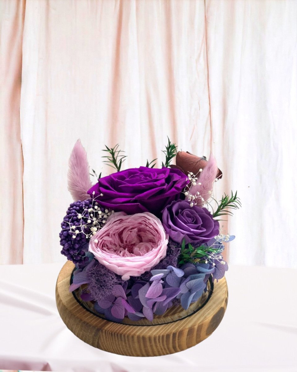 Rose Blowball - Dark Purple (with gift box) - Flowers - Preserved Flowers & Fresh Flower Florist Gift Store